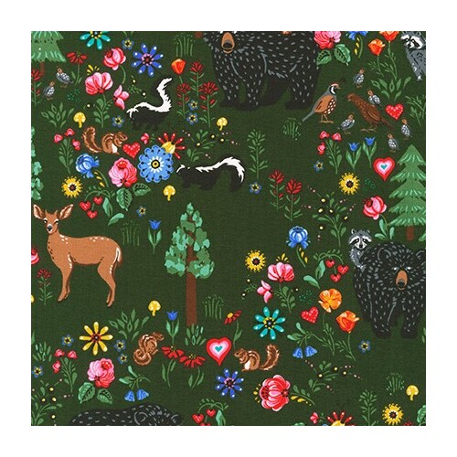 *REMNANT 132cm* Robert Kaufman, Hidden Canyon, Forest Dark Green