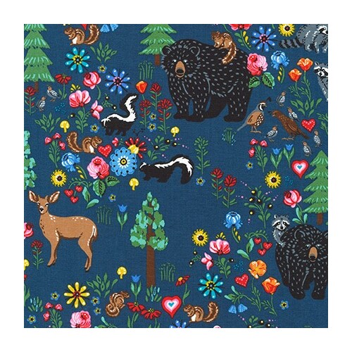 *REMNANT 1.2m* Robert Kaufman, Hidden Canyon, Forest Dark Blue