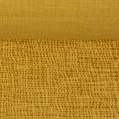 European Linen Fabric Solid Mustard Yellow Wattle Hill Fabrics
