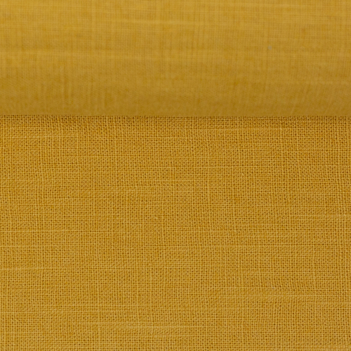 European Linen, Plain, Mustard Yellow