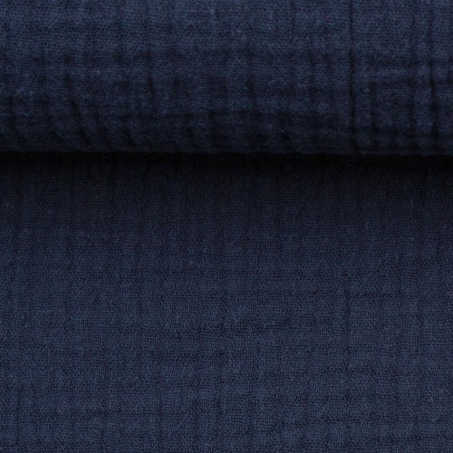 European Double Gauze, Oeko-Tex, Jeans Blue
