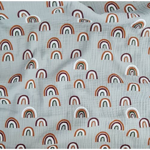 European Double Gauze, Oeko-Tex, Rainbows Sage
