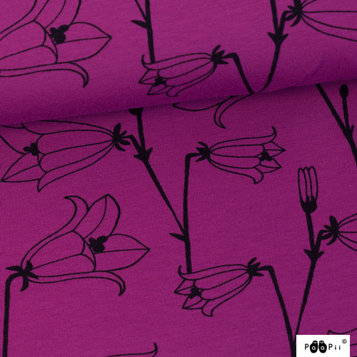 PaaPii Design, GOTS Organic French Terry, Bluebell Purple