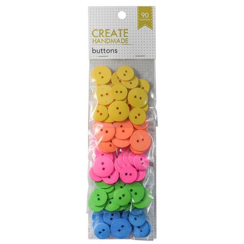 Create Handmade, Waterfall Buttons, 90 Pack, Yellow to Blue