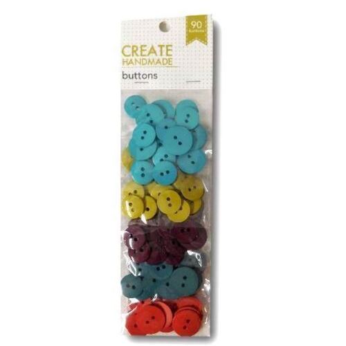 Create Handmade, Waterfall Buttons, 90 Pack, Aqua to Rust