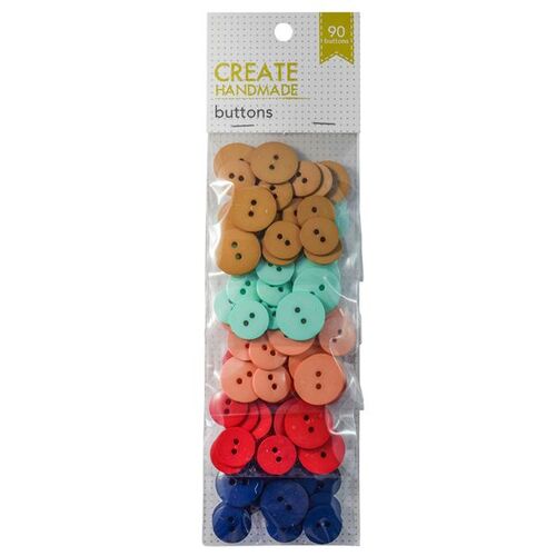 Create Handmade, Waterfall Buttons, 90 Pack, Beige to Navy