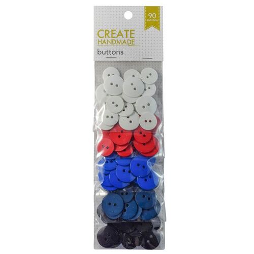 Create Handmade, Waterfall Buttons, 90 Pack, White to Black