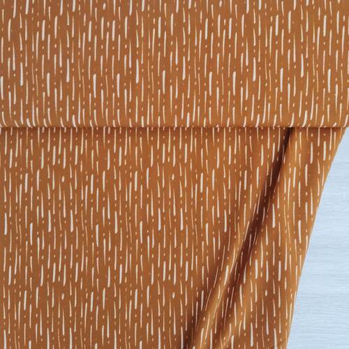*REMNANT 67cm* European Modal Blend French Terry Knit, Dashed Ochre