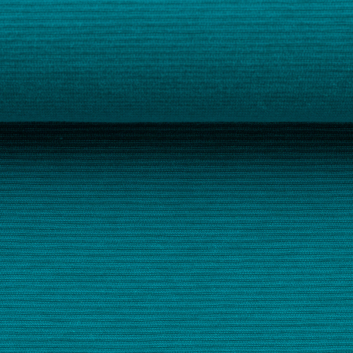 European Ribbing, Oeko-Tex, 1mm Stripes Teal/Petrol
