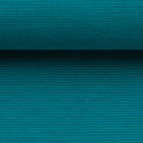 European Ribbing, Oeko-Tex, 1mm Stripes Teal/Petrol