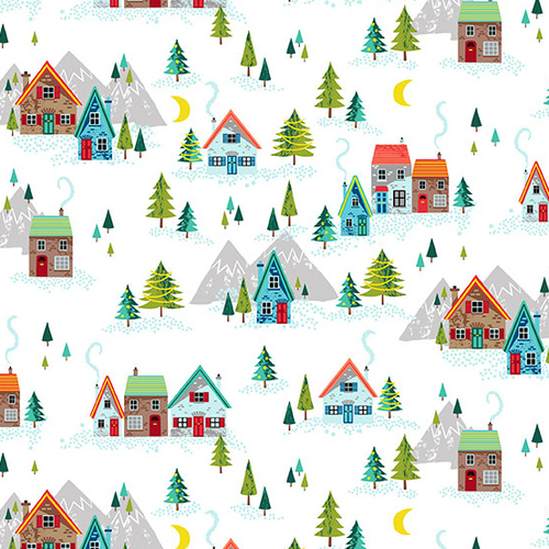 Makower UK, Santa Express, Scenic White Metallic