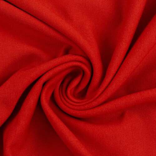 European Cotton Elastane Jersey, Solid, Oeko-Tex, Red