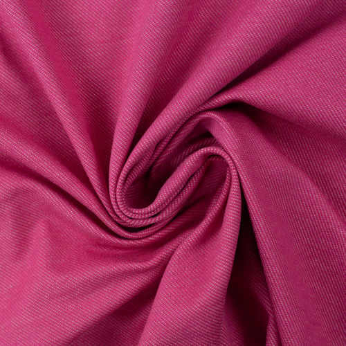 *REMNANT 77cm* European Cotton Elastane Jersey Knit, Oeko-Tex, Denim Look, Pink