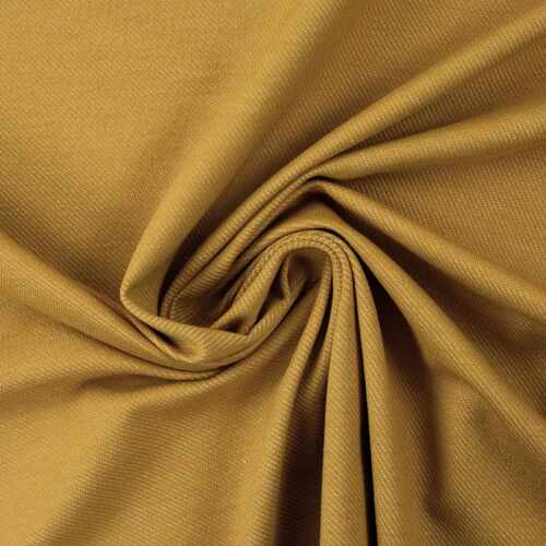 European Cotton Elastane Jersey Knit, Oeko-Tex, Denim Look, Mustard
