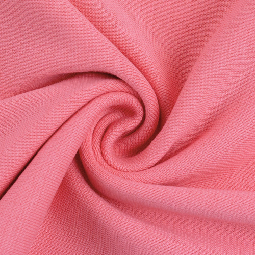 *REMNANT 18cm* European Smooth Ribbing, Oeko-Tex, Solid, Raspberry