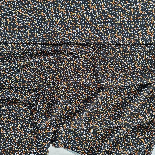 European Woven Viscose, Oeko-Tex, Confetti Black