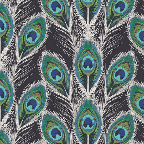 Art Gallery Fabrics, Oeko-Tex, Paon Plumes Royal, RAYON