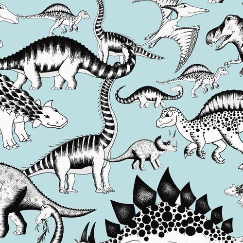 Devonstone Collection, Dino Raw, Dinos Sketch Light Blue