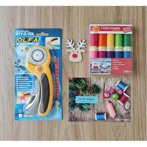 Rotary Cutter/Thread Gift Wrapped Bundle