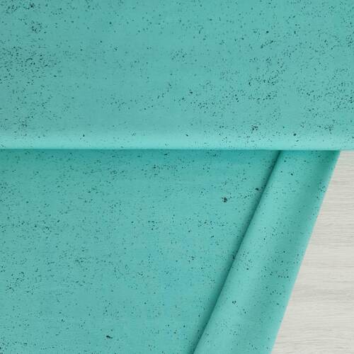 European Cotton Elastane Jersey, Oeko-Tex, Speckles Charcoal/Mint