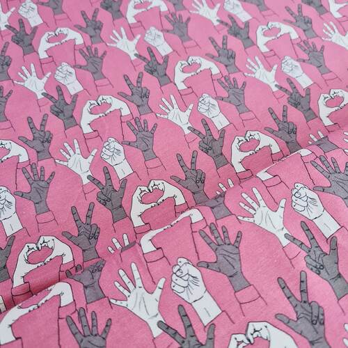 European Cotton Elastane Jersey, Oeko-Tex, No Words Needed Coral