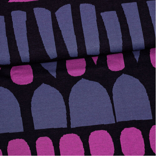 PaaPii Design, GOTS Organic, Jacquard Knit, Raanu Blueberry Purple