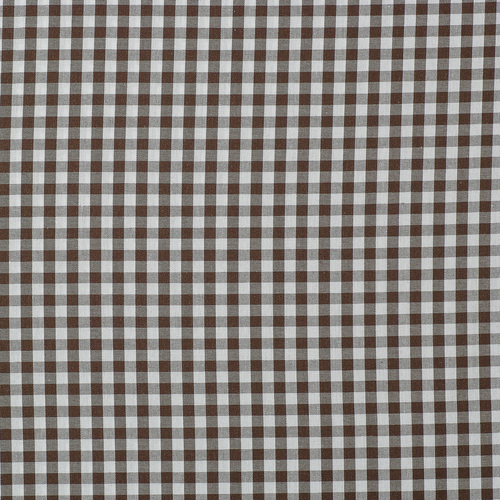 European Cottons, Oeko-Tex, Gingham 5mm, Brown & White