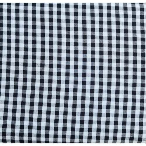 European Cottons, Oeko-Tex, Gingham 5mm, Black & White