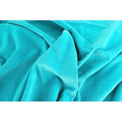 European Fine Pinwale Corduroy, Plain, Light Turquoise