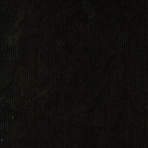 European Stretch Cotton Velour Ribbed Jersey Knit, Black
