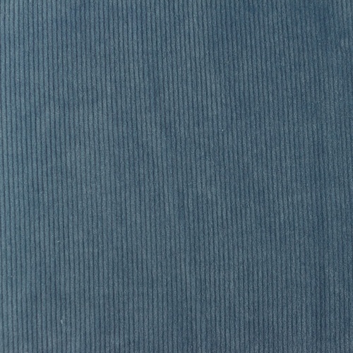 European Stretch Cotton Velour Ribbed Jersey Knit, Smoky Blue