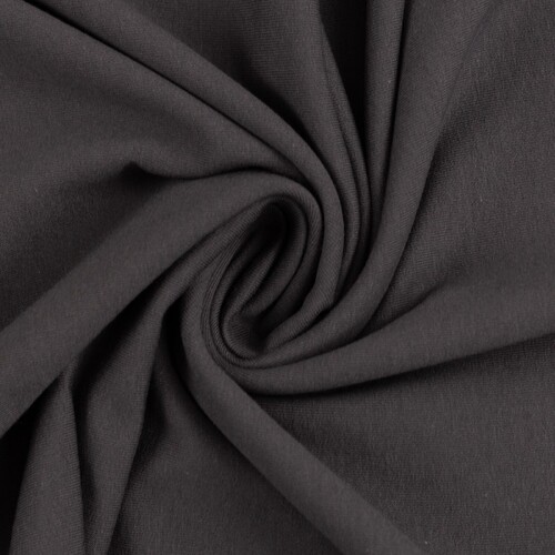 European Viscose Blend Ponte, Solid, Charcoal
