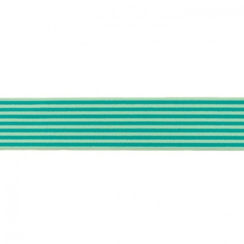 Waistband Elastic, Soft 40mm Stripes Apple Green