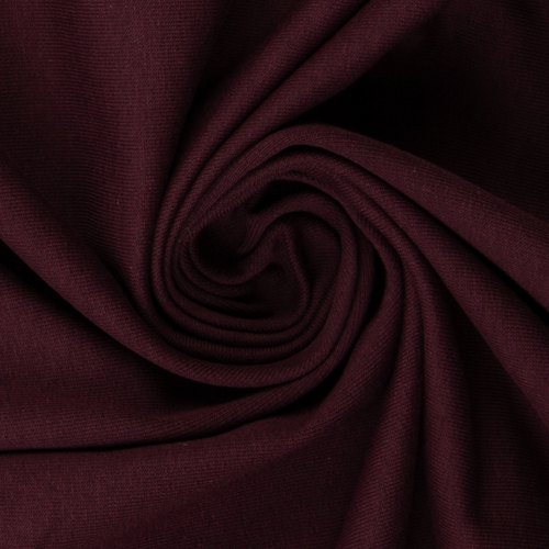 European Jogging Sweater Knit, Oeko-Tex, Solid, Port