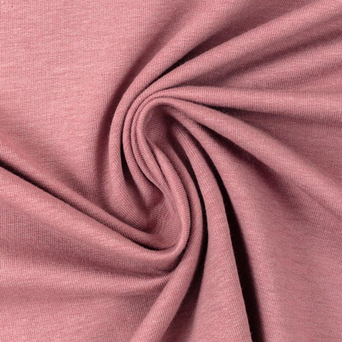 European Cotton Elastane Jersey, Oeko-Tex, Melange Rose