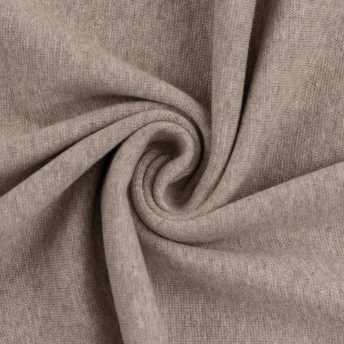 European Cotton Elastane Jersey, Oeko-Tex, Melange Camel