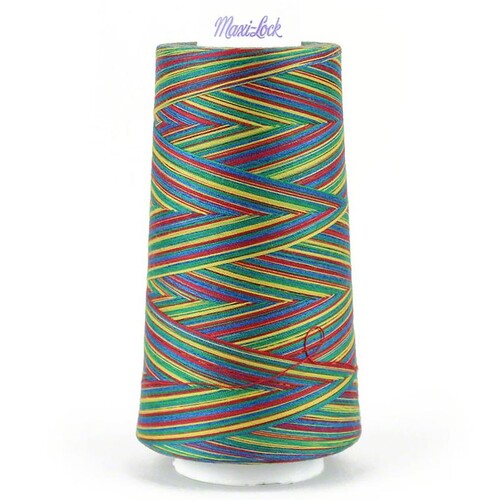 Maxi-Lock, Swirls Sewing Thread, RAINBOW SWIRL