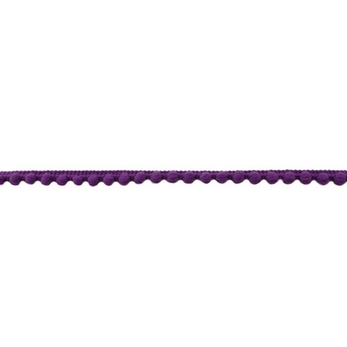 Pom Pom Trim 7mm (5mm Ball) Purple