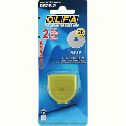 OLFA Rotary Cutter Replacement Blades 2 Pack - 28mm