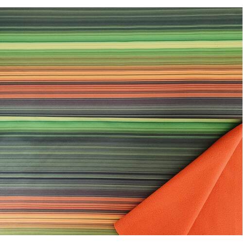 European Soft Shell, Nano Stretch, Stripes Multi Dark Green