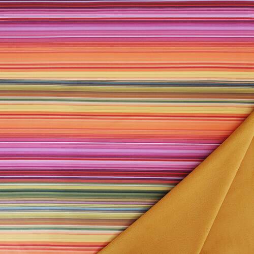 European Soft Shell, Nano Stretch, Stripes Multi Light Pink