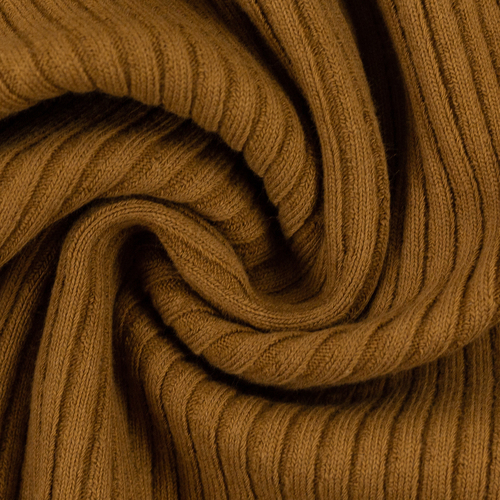 European Ribbing, Oeko-Tex, Heavy Weight Chunky, Ribbed Dark Ochre