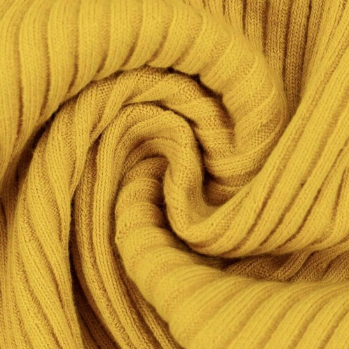 European Ribbing, Oeko-Tex, Heavy Weight Chunky, Ribbed Bright Ochre