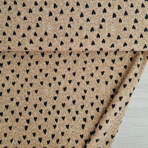 European Knit, Oeko-Tex Lightweight French Terry, Hearts Stone