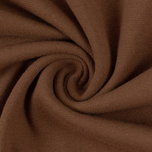 European Jogging Sweater Knit, Oeko-Tex, Solid, Chocolate