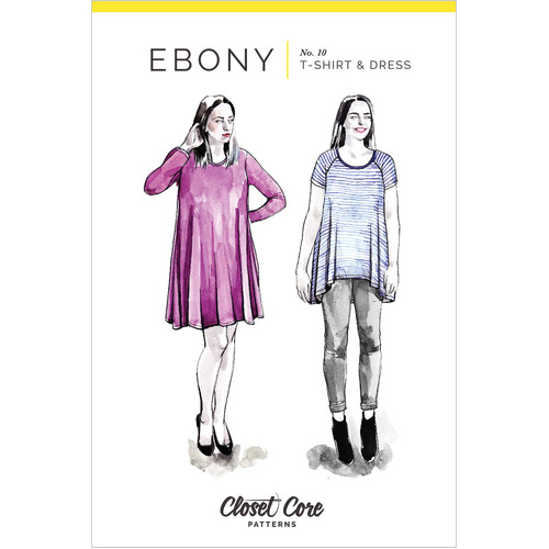 Closet Core Patterns, Ebony T-Shirt & Dress