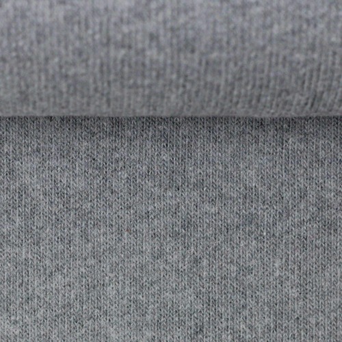European Knitted Brushed Cotton, Winter Weight, Melange Light Grey