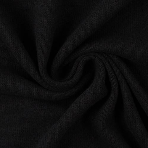 *REMNANT 92cm* European Knitted Brushed Cotton, Winter Weight, Black