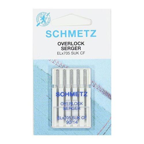 Schmetz Needles, Overlocker Serger ELx705 CF 90/14 - Chrome