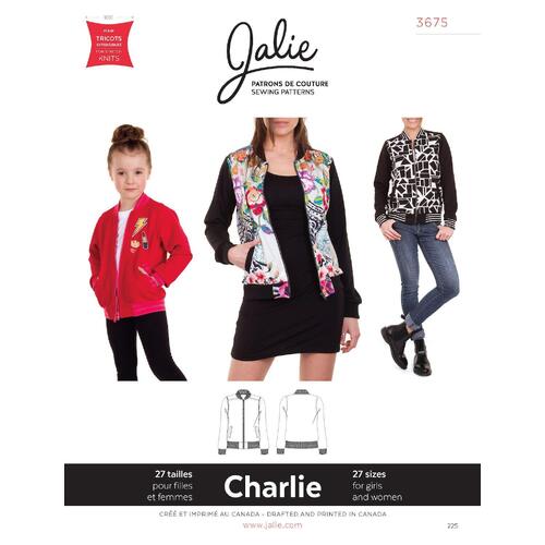 Jalie Sewing Patterns, 3675 CHARLIE Bomber Jacket
